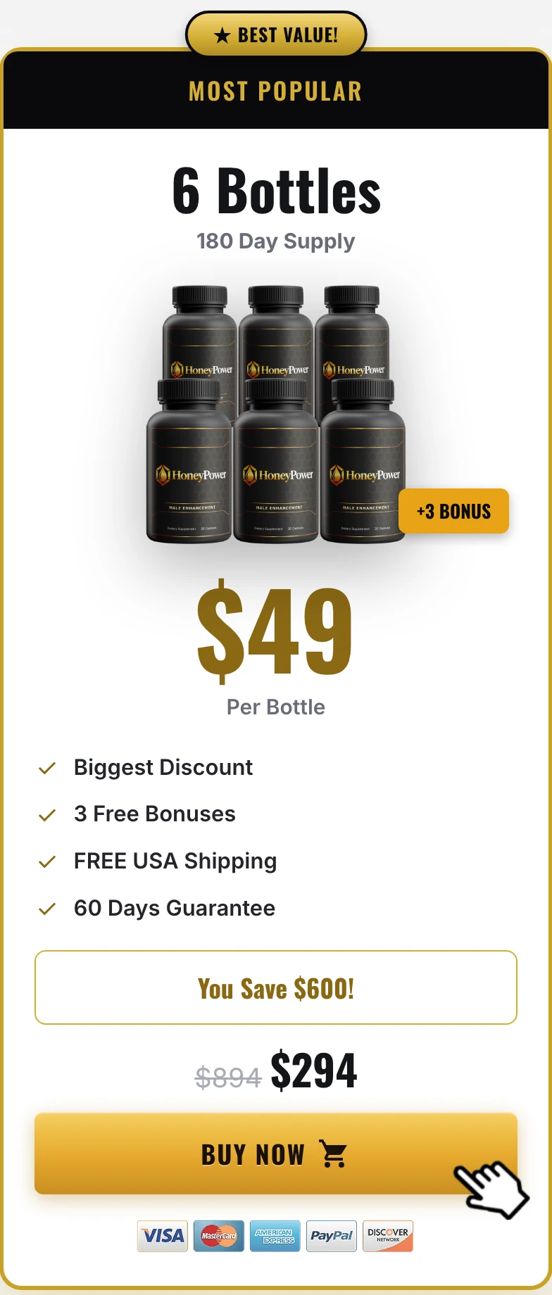 HoneyPower 6 bottles