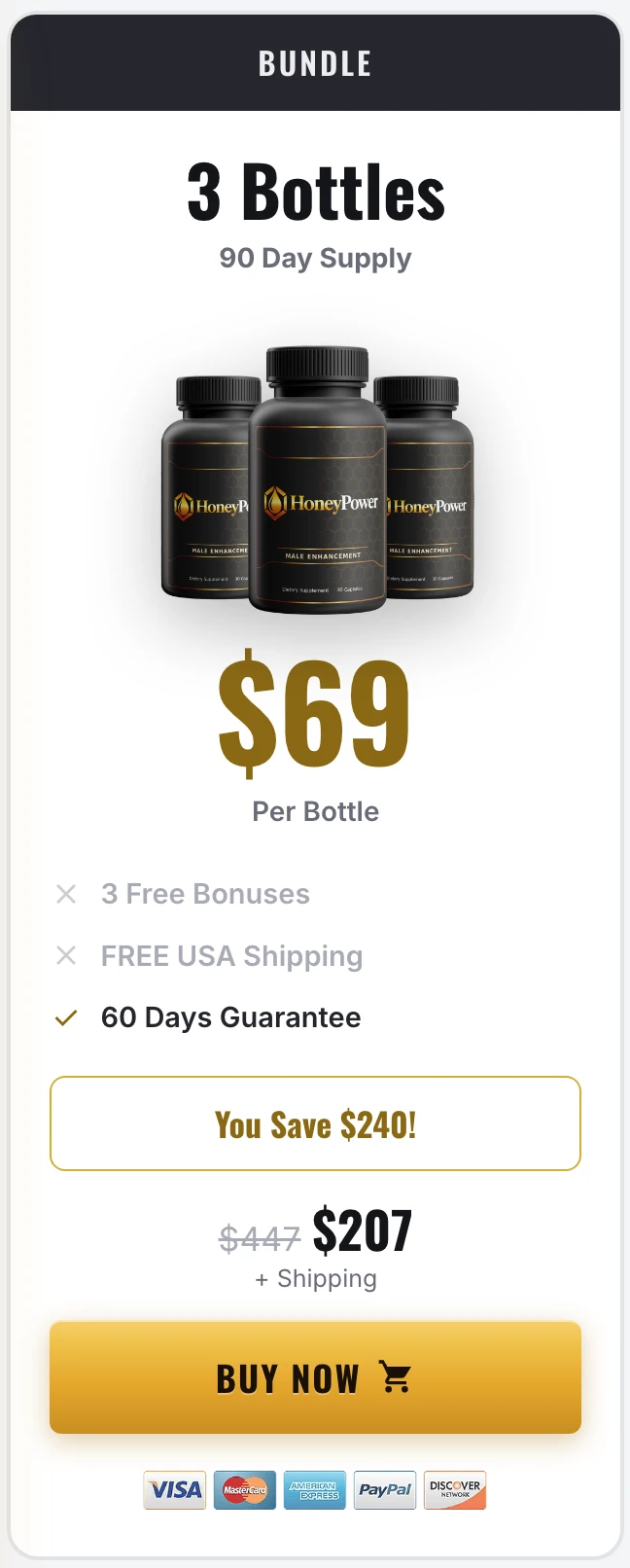 HoneyPower 3 bottles